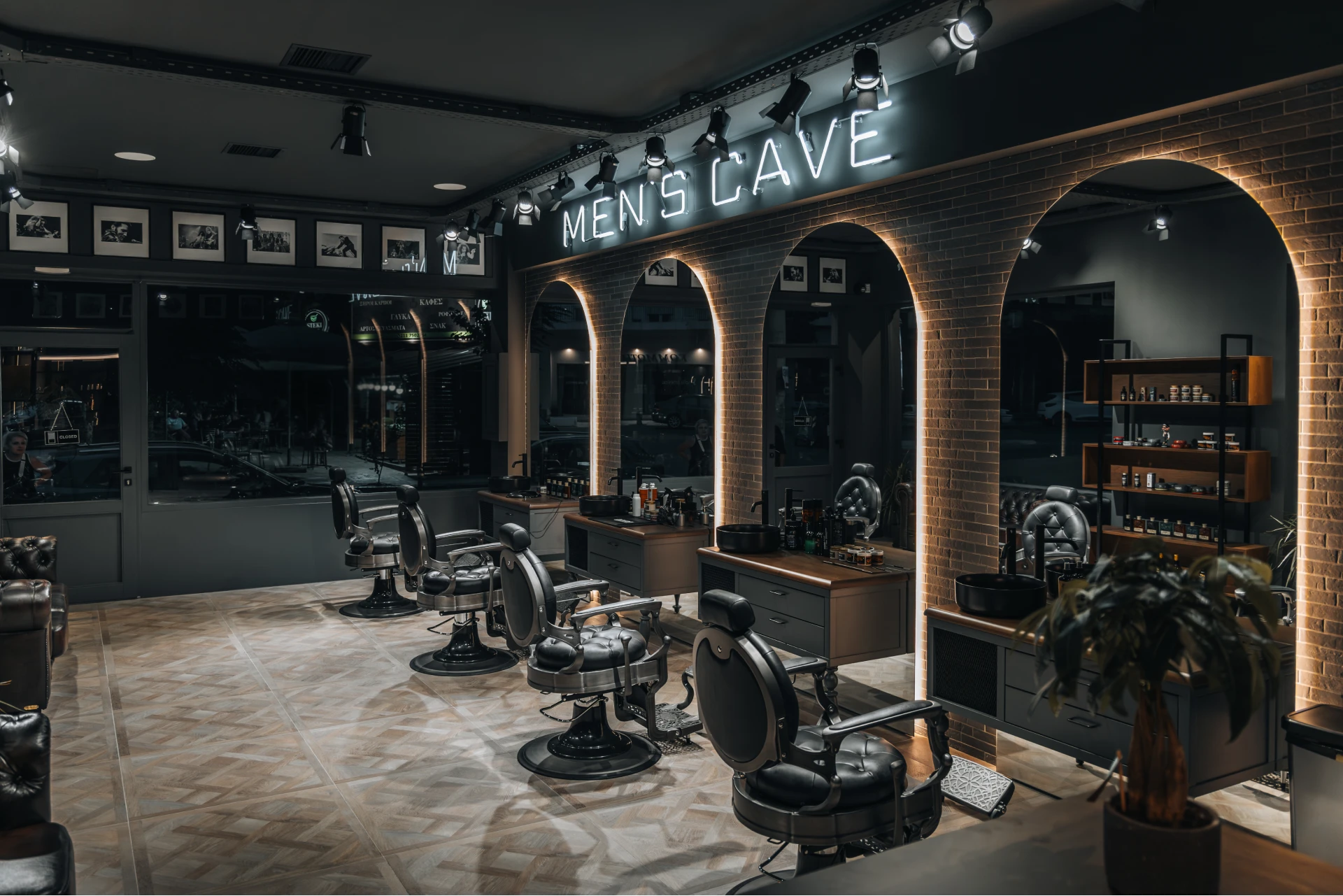 interior design barbershop peristeri