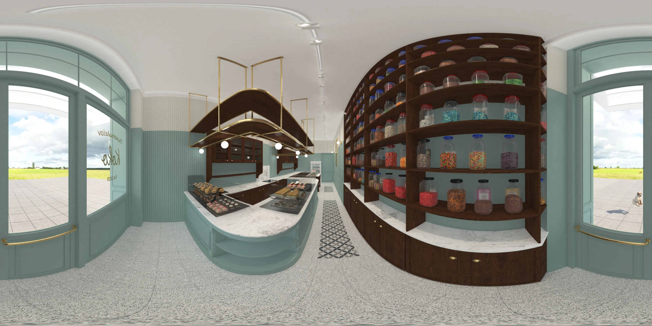 interior design sweet shop 360