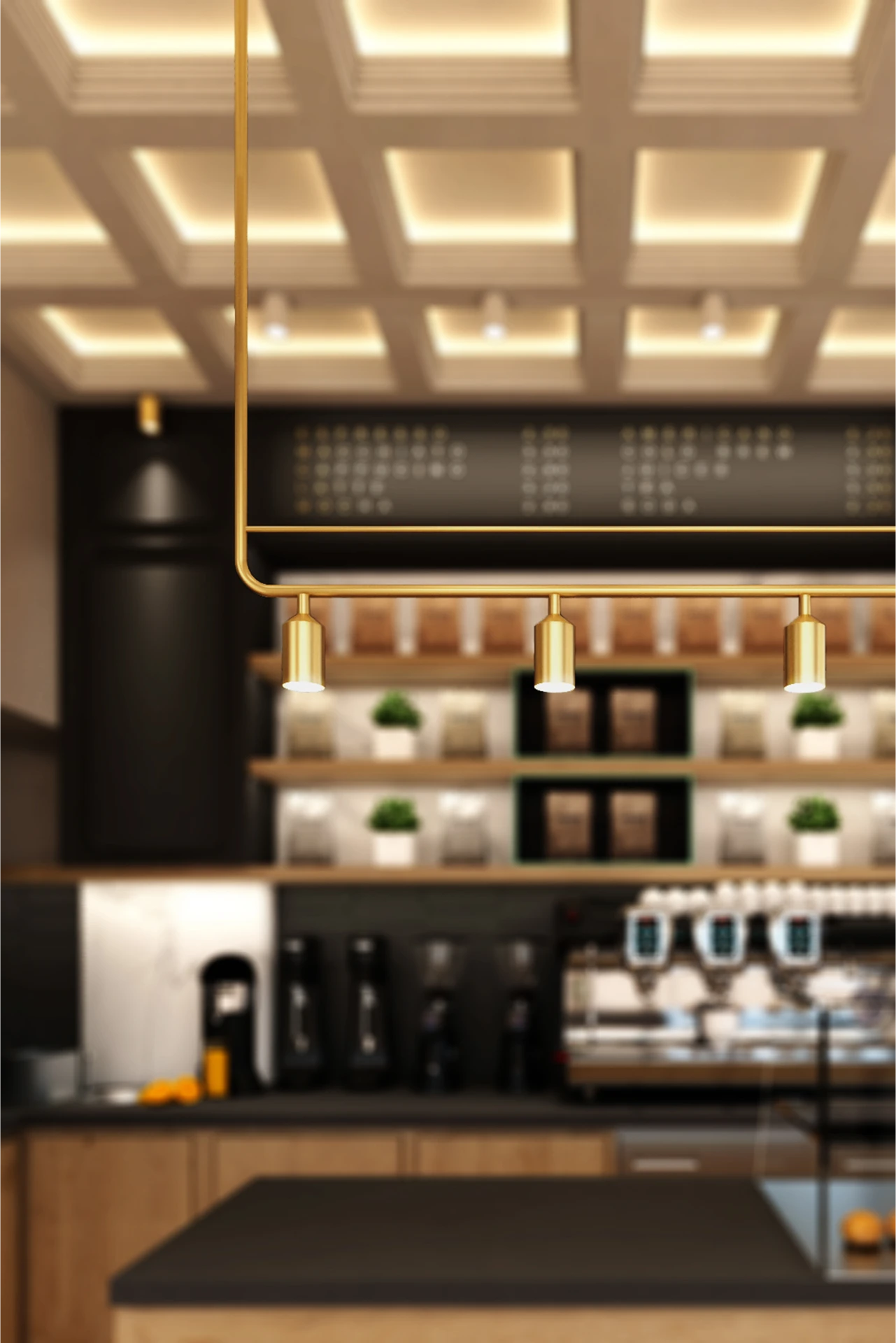 interior design thomas coffee shop athens details