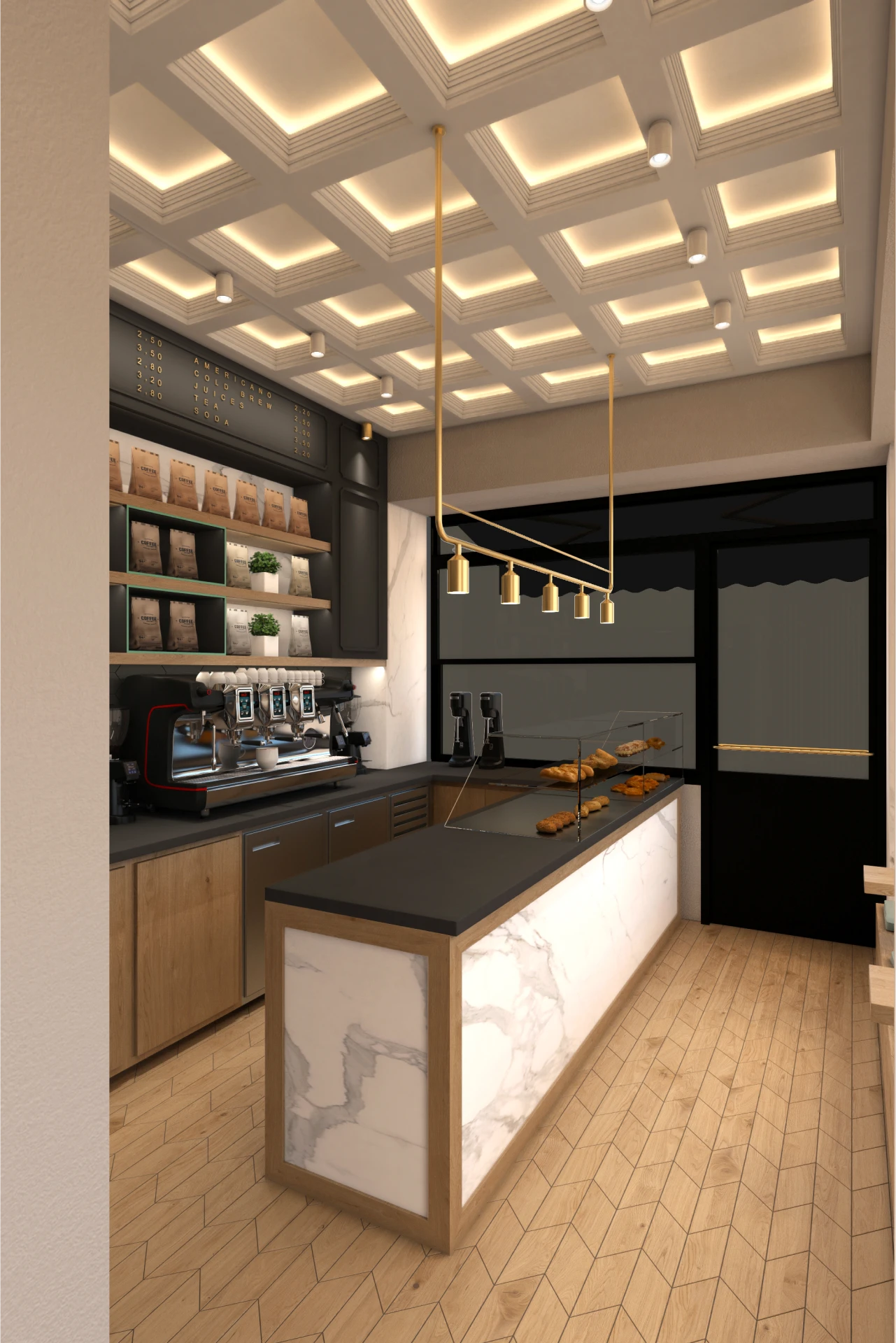interior design thomas coffee shop athens minimal